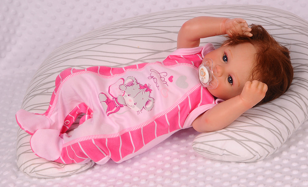 Strampler Mütze und Hemdchen Baby Anzug in Pink mit Mäuschen