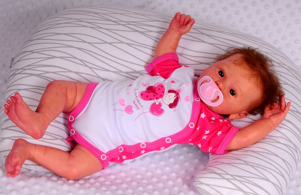 Body und Shorts Baby Anzug in Pink mit Sternen und Marienkäfer