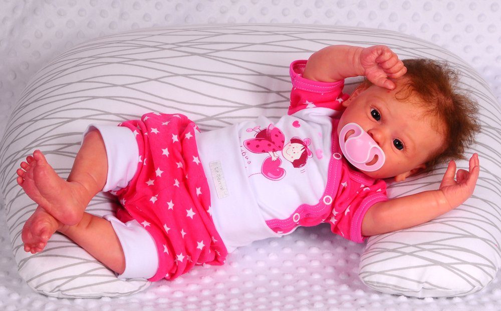 Body und Shorts Baby Anzug in Pink mit Sternen und Marienkäfer