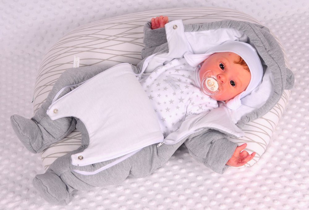 Schneeoverall Wagenanzug Babyanzug Baby Overall in Grau Übergangsoverall