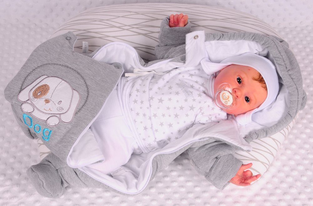 Schneeoverall Wagenanzug Babyanzug Baby Overall in Grau Übergangsoverall