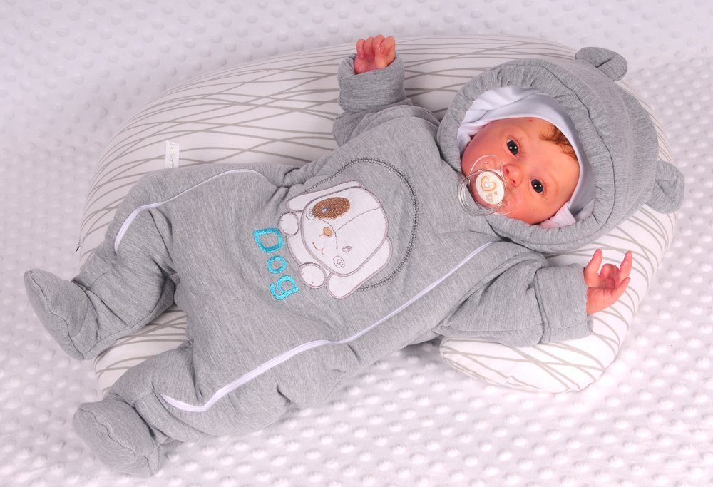 Schneeoverall Wagenanzug Babyanzug Baby Overall in Grau Übergangsoverall
