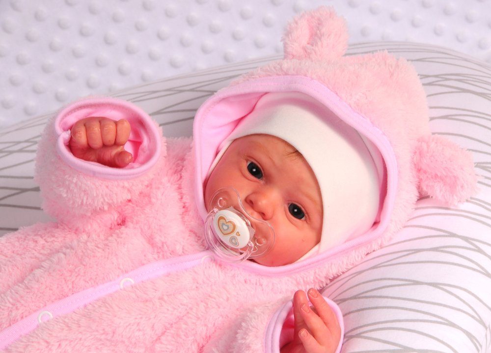 Baby Jacke in Rosa Fleece Jäckchen in Rosa Erstlingsjacke