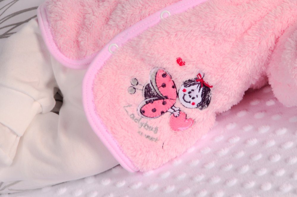 Baby Jacke in Rosa Fleece Jäckchen in Rosa Erstlingsjacke