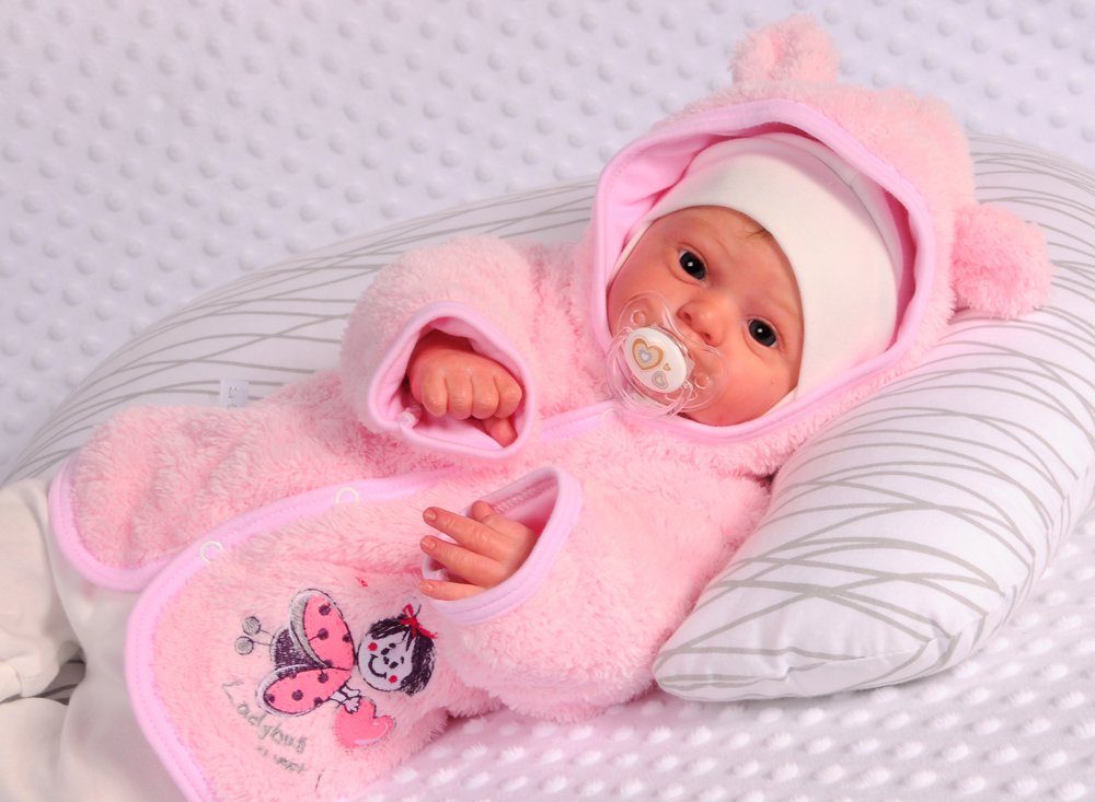 Baby Jacke in Rosa Fleece Jäckchen in Rosa Erstlingsjacke