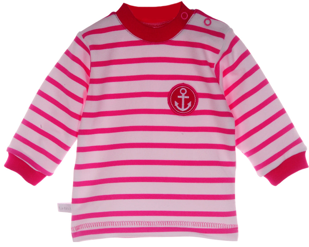 Anzug 3tlg T-Shirt Jacke Hose Baby Set in Weiß Pink