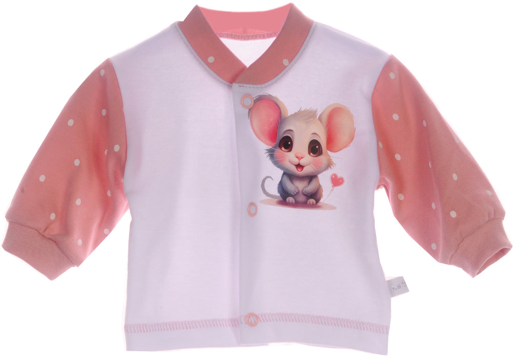 Baby Hemdchen Erstingsshirt mit Mäuschen Aufdruck
