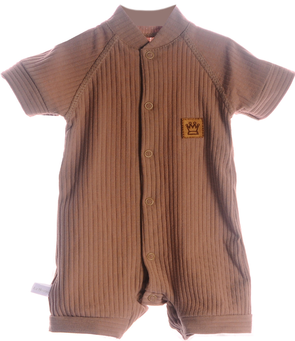 Baby Spieler Romper gerippt in Braun