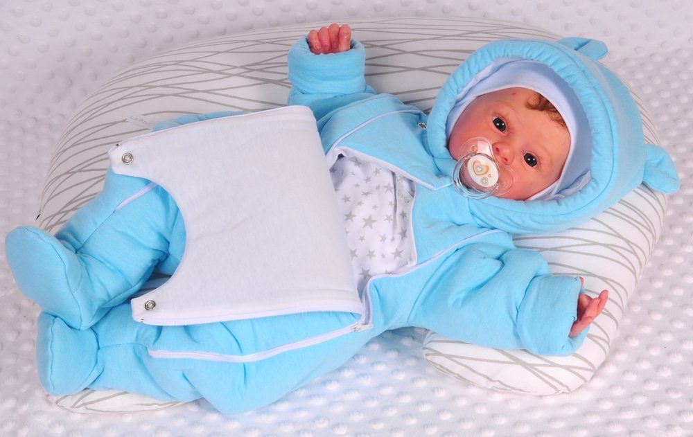 Schneeoverall Wagenanzug Babyanzug Baby Overall in türkis Übergangsoverall
