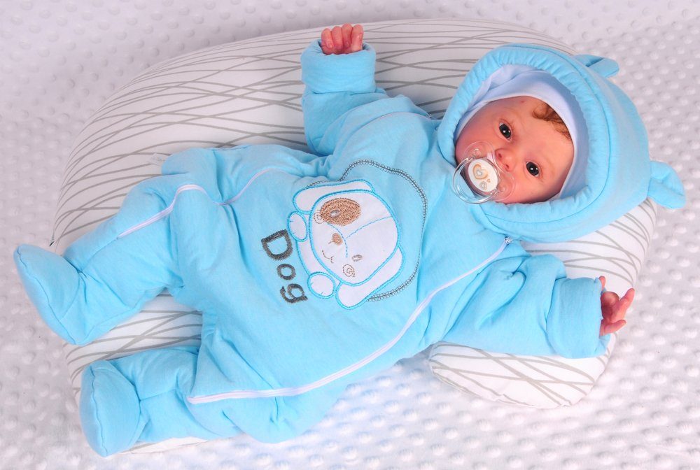 Schneeoverall Wagenanzug Babyanzug Baby Overall in türkis Übergangsoverall