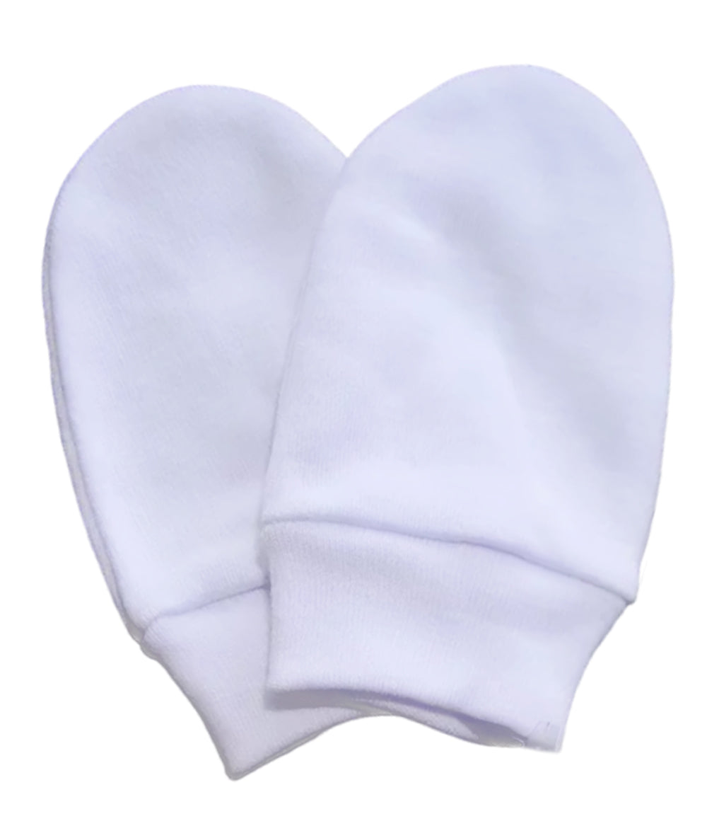 Baby Kratzfäustlinge 1 Pack in weiß Kratzhandschuhe
