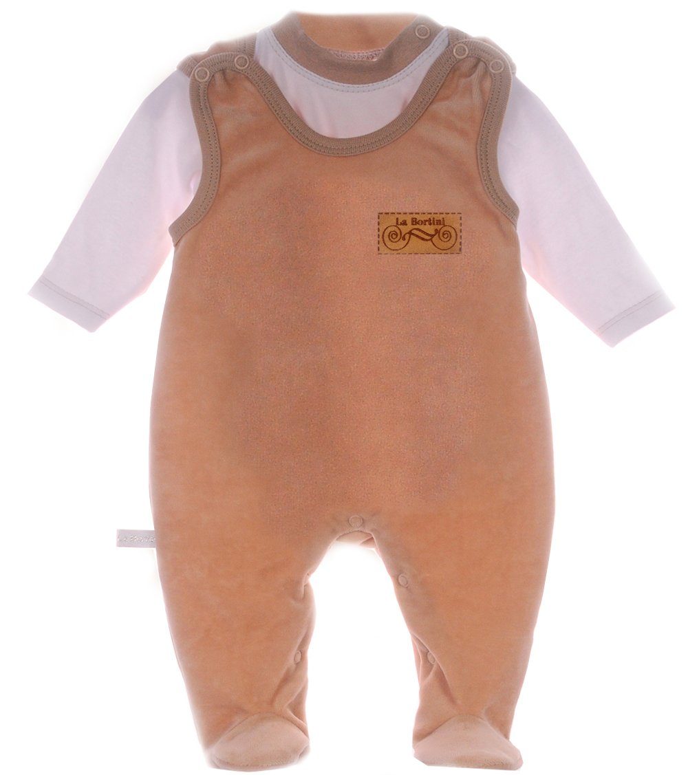 Strampler und Shirt Baby Anzug in Beige