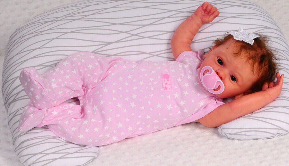 Erstlingsset Strampler Mütze und Hemdchen Baby Anzug in Rosa mit Sternchen Muster