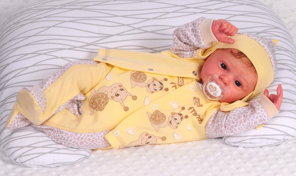 Strampler Mütze und Hemdchen Baby Anzug