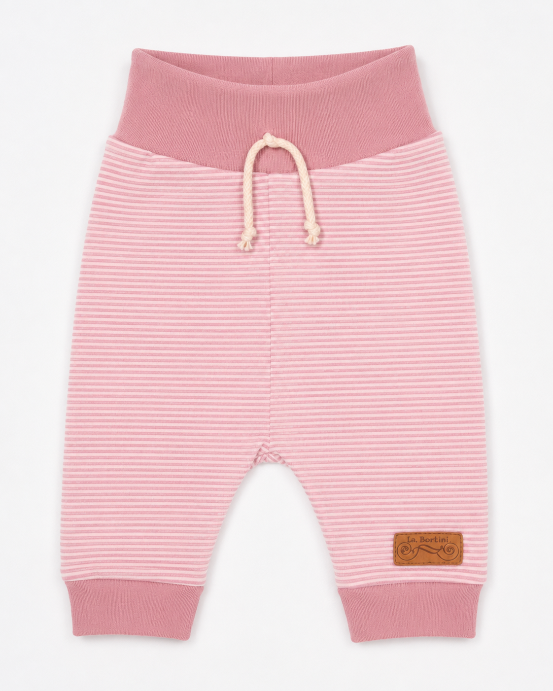 Baby Hose gestreift Mitwachshose Altrosa gestreift