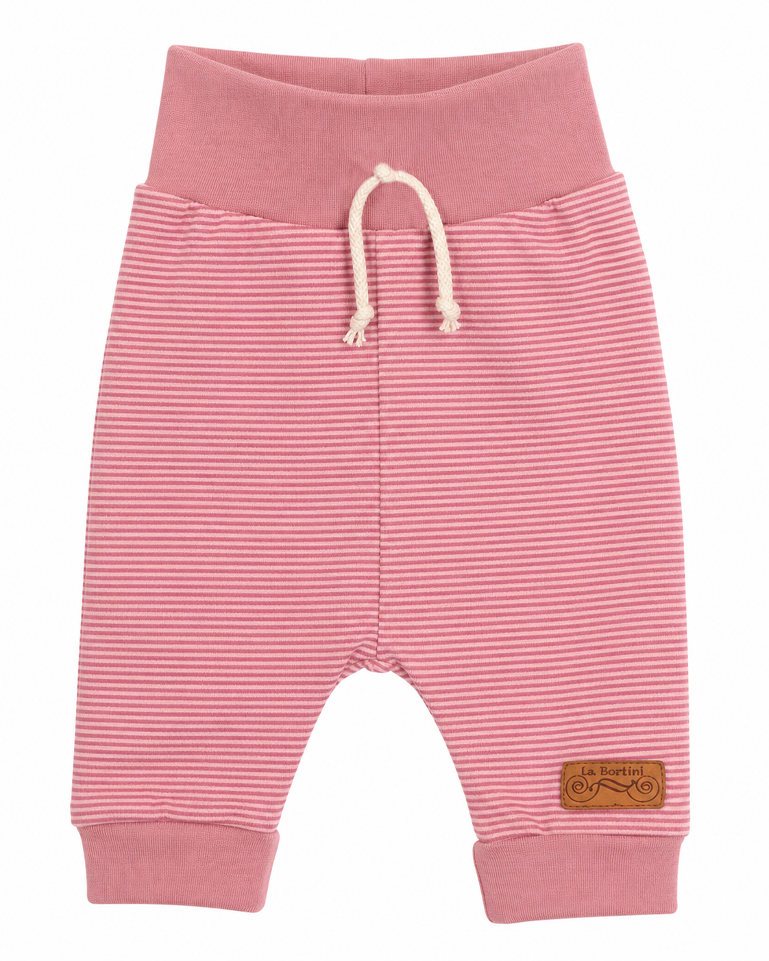Baby Hose gestreift Mitwachshose Altrosa