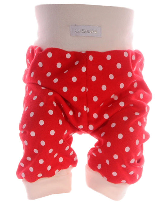 Baby Hose in Creme Rot gepunktet für Weihnachten