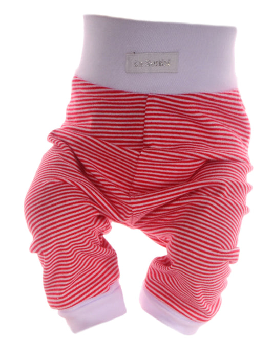Baby Hose in Weiß Rot gestreift für Weihnachten