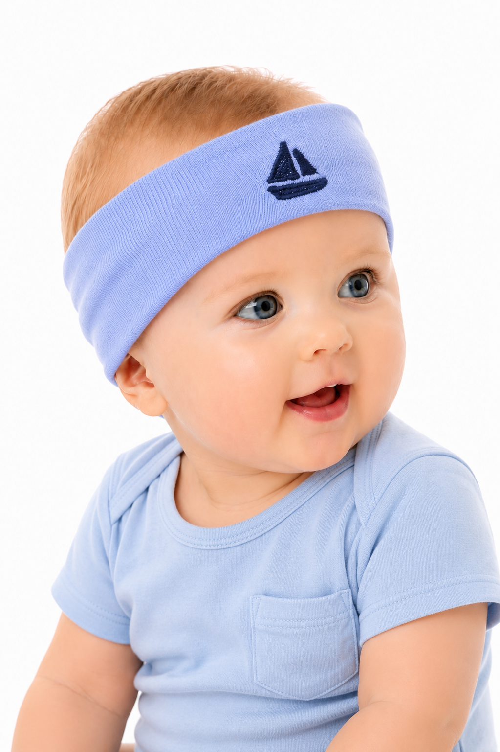 Stirnband für Babys und Kinder ab 0Mon Kopfband in Blau