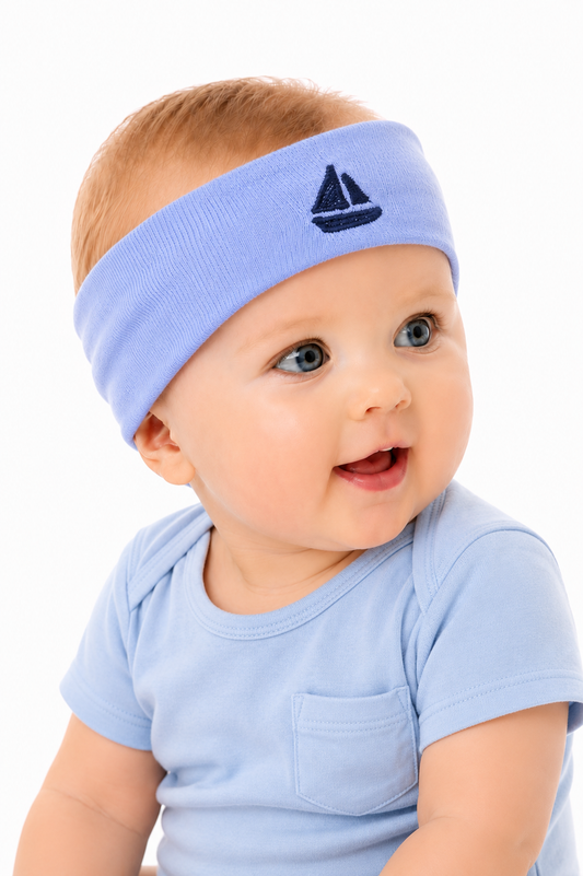 Stirnband für Babys und Kinder ab 0Mon Kopfband in Blau