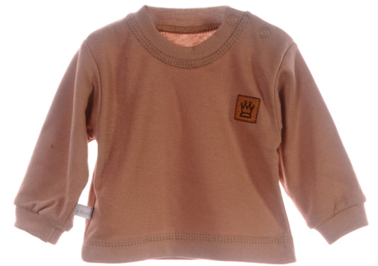 Langarmshirt Baby T-Shirt Erstlingsshirt in Braun