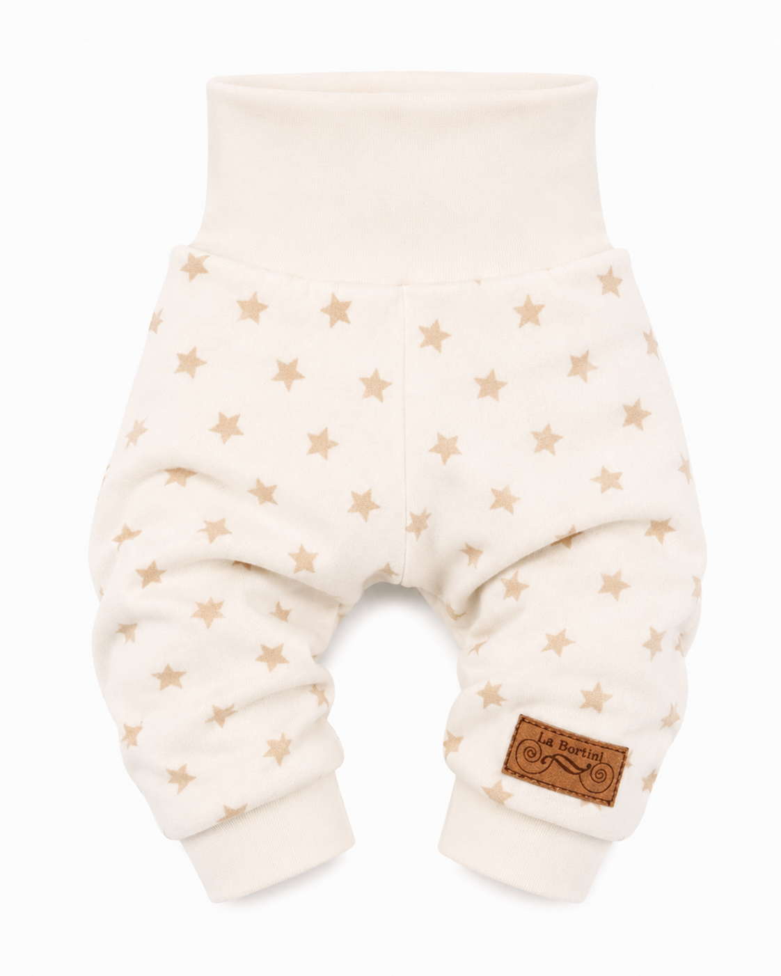 Baby Hose mit Sternen-Muster Mitwachshose creme