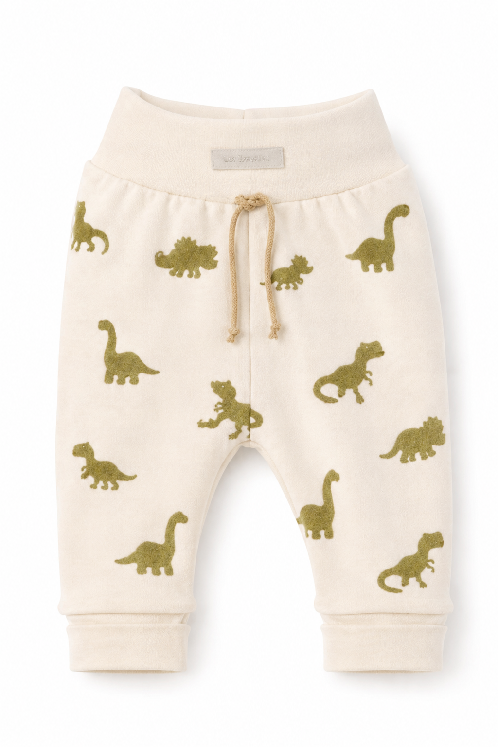 Baby Hose mit Dinos-Muster Mitwachshose creme