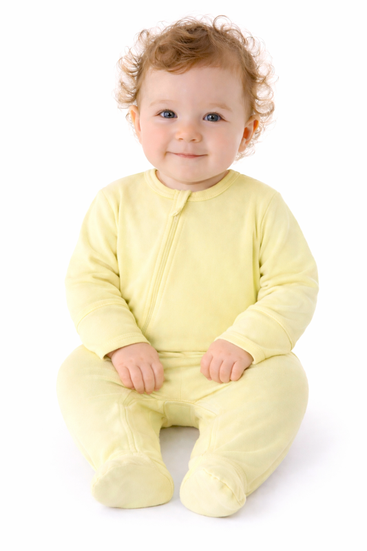 Baby Strampler Schlafanzug in Gelb