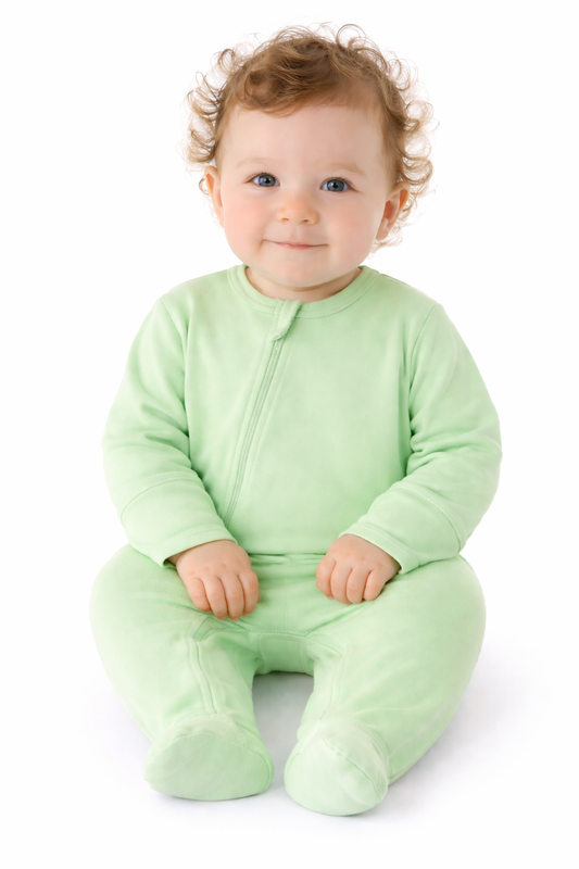 Baby Strampler Schlafanzug in Grün