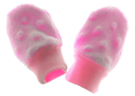 Baby Fäustlinge aus Fleece, in Rosa gefüttert
