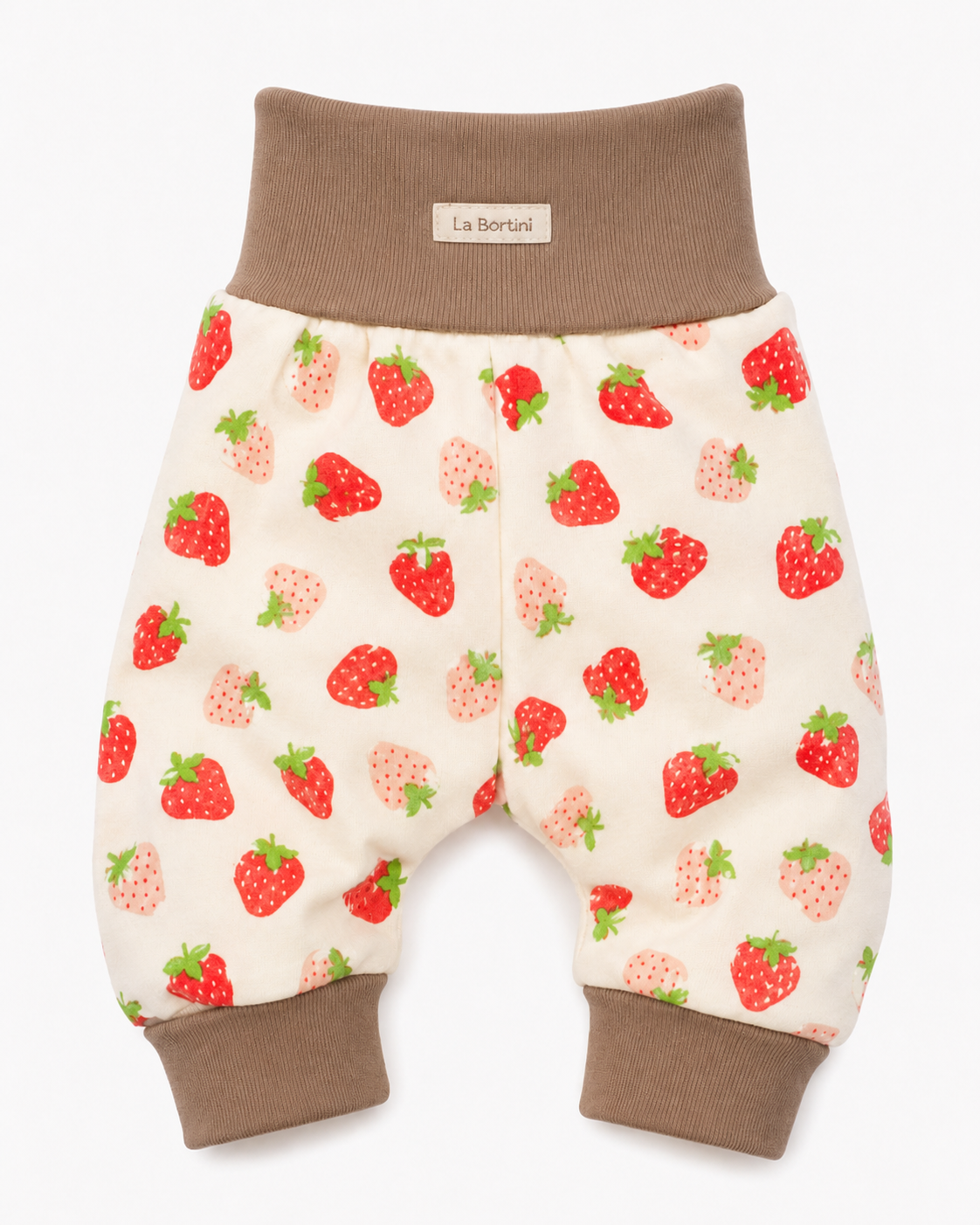 Baby Hose mit Erdbeeren Muster Mitwachshose