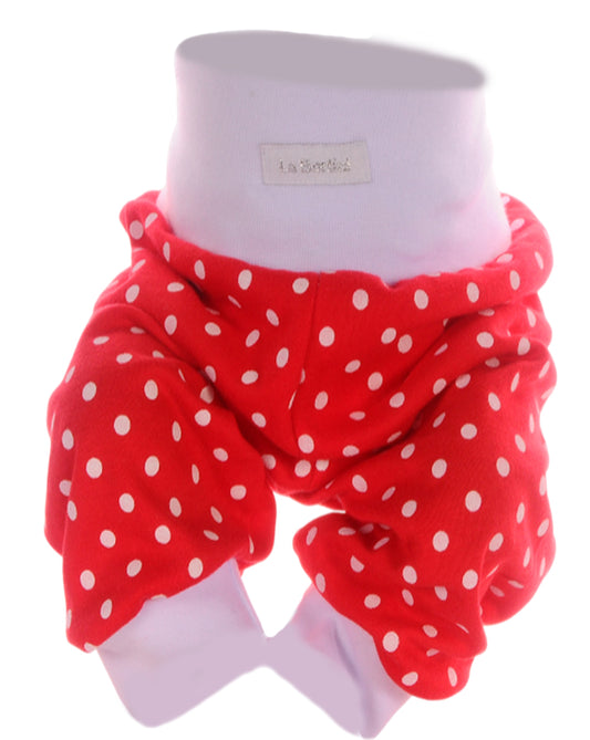 Baby Hose in Weiß Rot gepunktet für Weihnachten