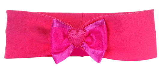 Stirnband Kopfband in Pink mit Schleife