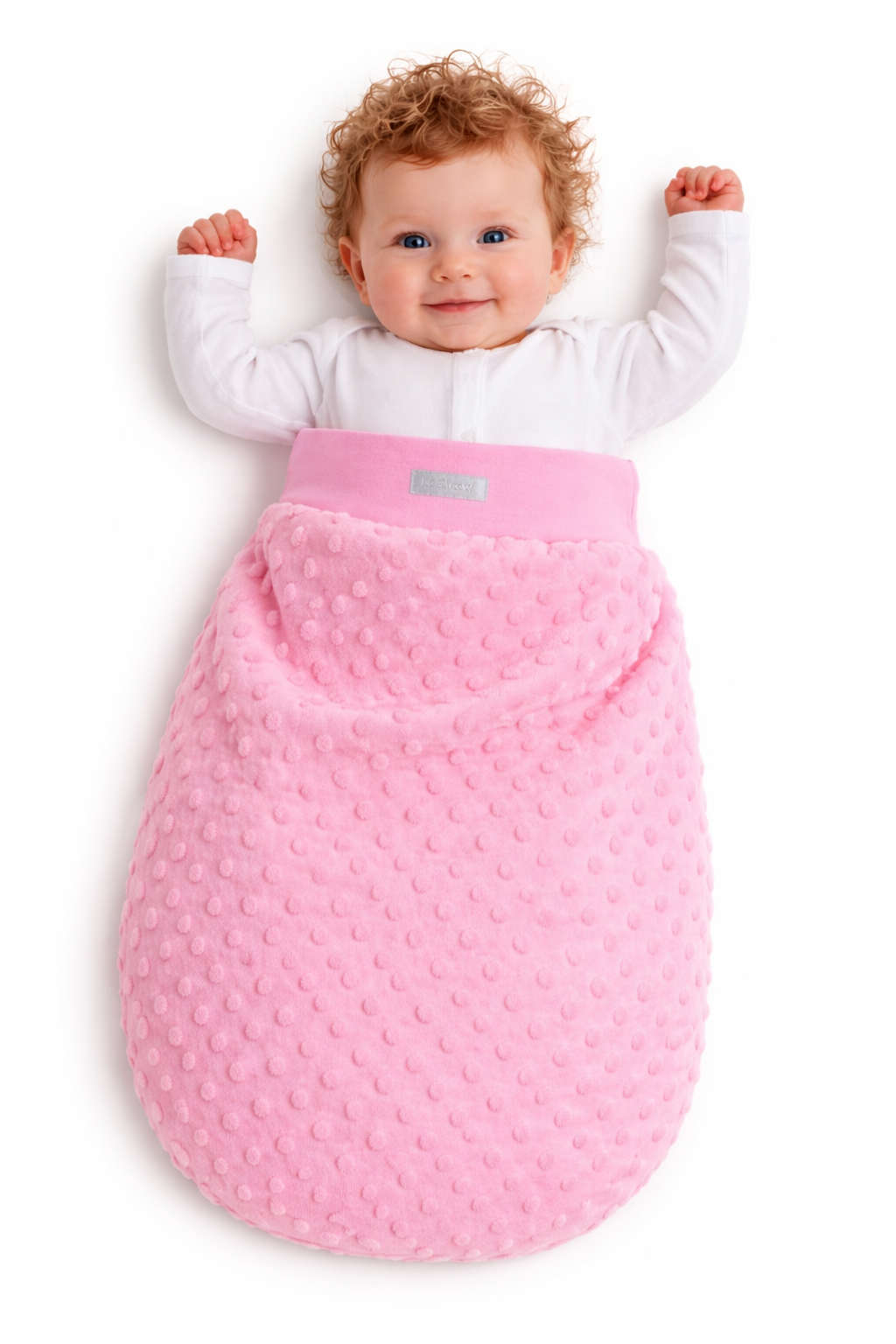 Baby Pucksack Fußsack doppellagig in Rosa
