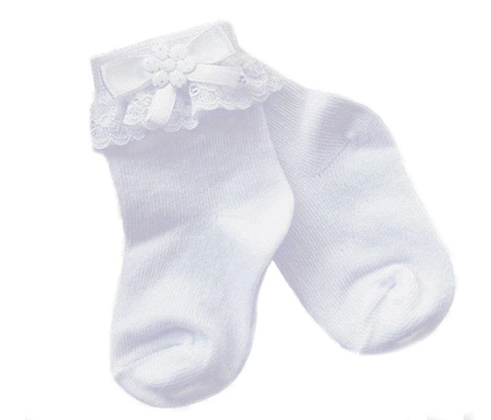 Socken in Weiß mit Rüschen für Babys und Kinder