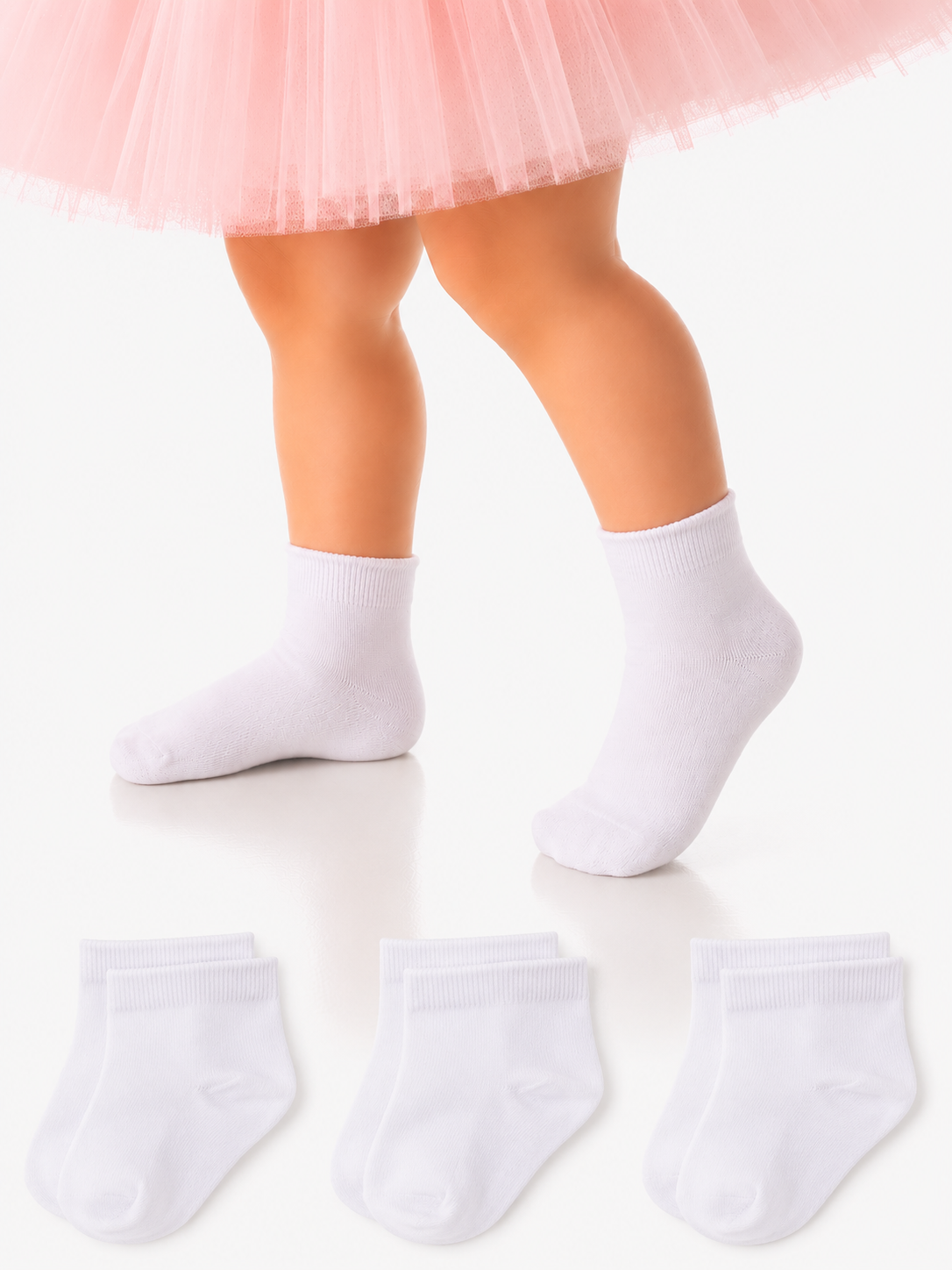 weiße Baby Socken 3er Pack Söckchen