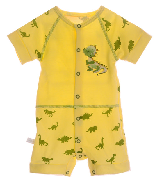 Baby Spieler Romper in Gelb mit Dino