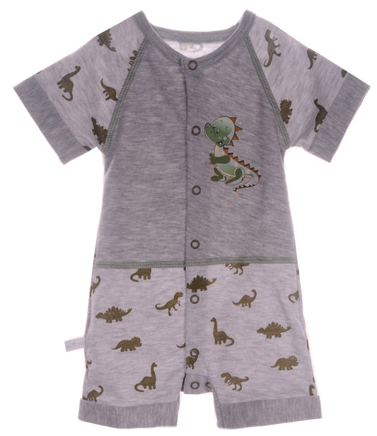 Baby Spieler Romper in Grau mit Dino