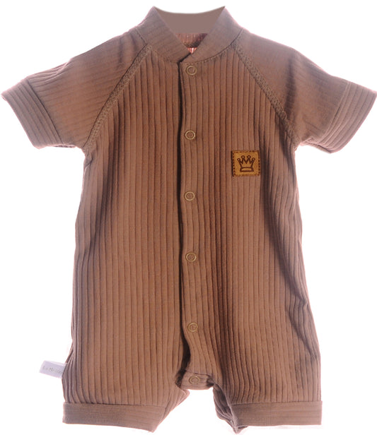 Baby Spieler Romper gerippt in Braun