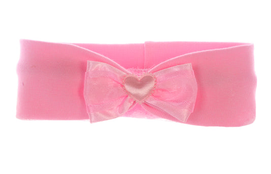 Stirnband Kopfband in Rosa mit Schleife