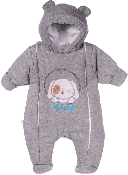 Schneeoverall Wagenanzug Babyanzug Baby Overall in Grau Übergangsoverall