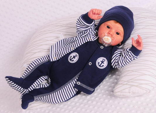 Strampler Mütze und Hemdchen Baby Anzug
