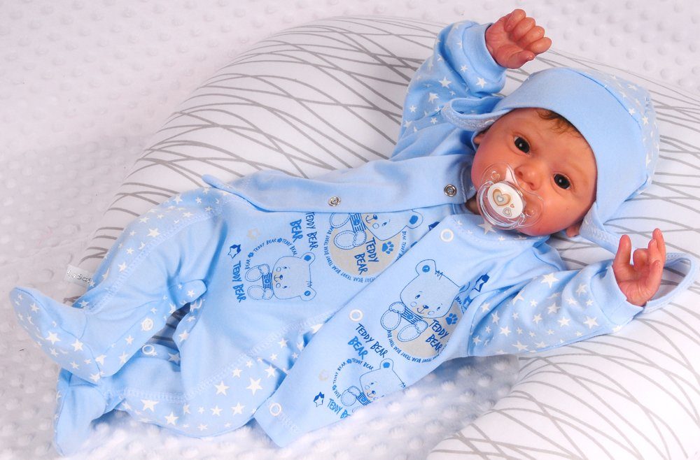 Strampler Mütze und Hemdchen Baby Anzug