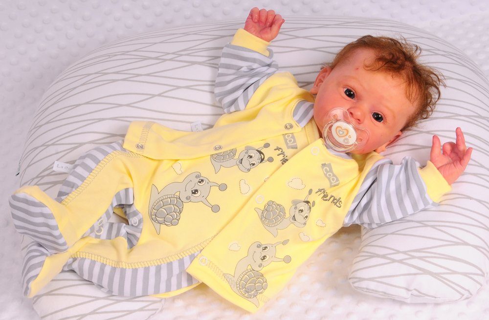 Strampler Mütze und Hemdchen Baby Anzug
