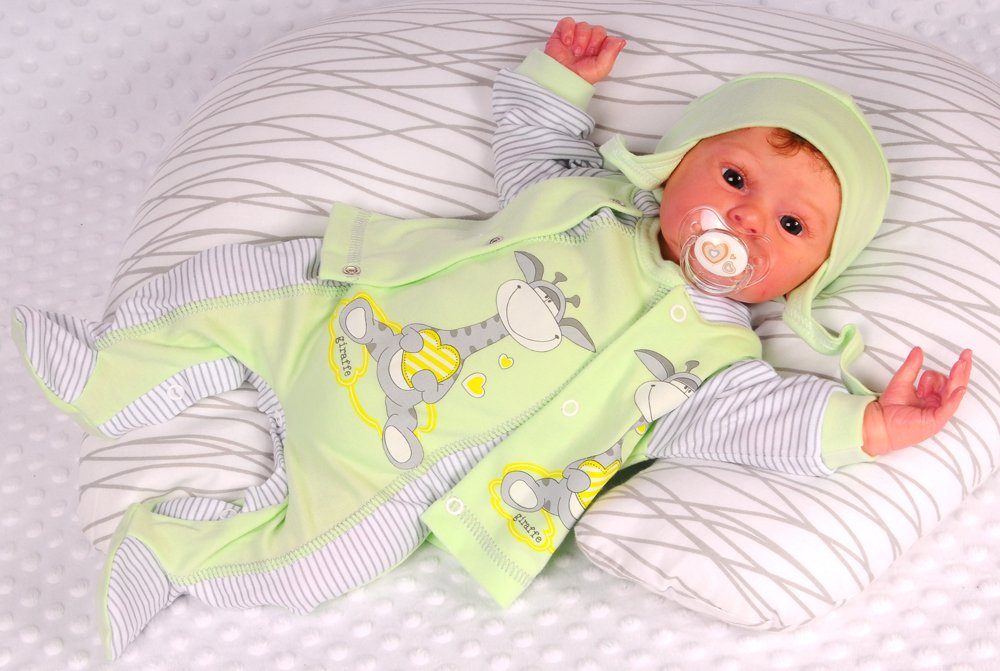 Strampler Mütze und Hemdchen Baby Anzug