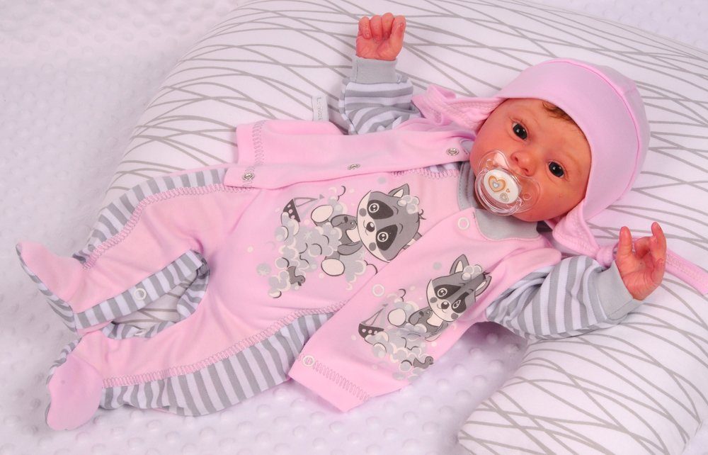 Strampler Mütze und Hemdchen Baby Anzug