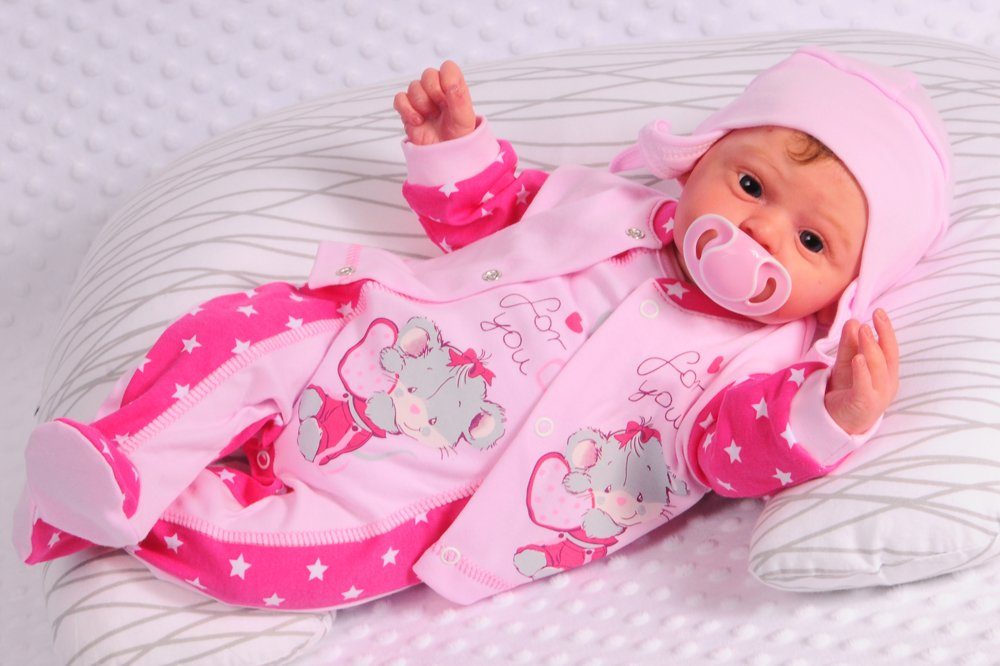 Strampler Mütze und Hemdchen Baby Anzug